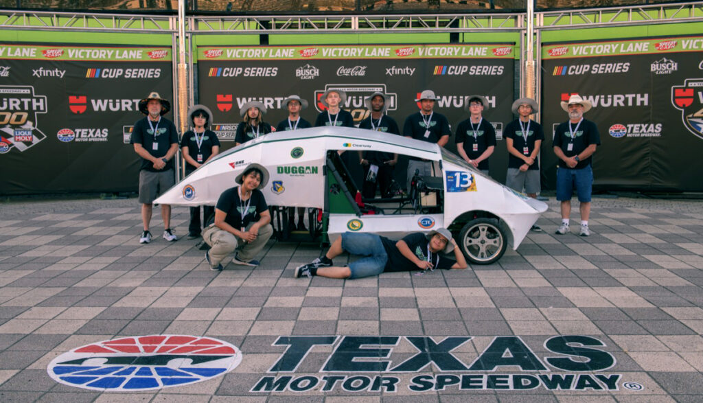 2025 Solar Falcon Race Team at the Texas Motor Speedway